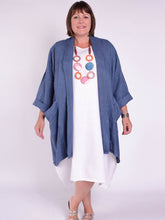 Lagenlook Open Linen Jacket - 10844, Coats & Jackets, Pure Plus Clothing, Lagenlook Clothing, Plus Size Fashion, Over 50 Fashion